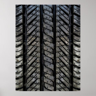Poster Conception de la texture du fil en caoutchouc noir