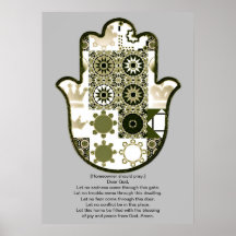Conception de l'affiche de la main de Khamsa revis