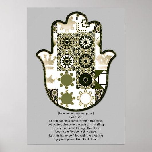 Poster Conception de l'affiche de la main de Khamsa revis (Devant)