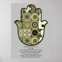 Conception de l'affiche de la main de Khamsa revis