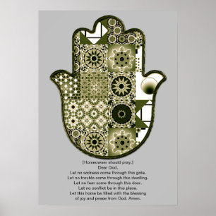 Poster Conception de l'affiche de la main de Khamsa revis