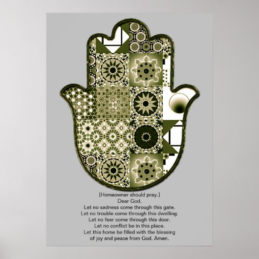 Poster Conception de l'affiche de la main de Khamsa revis (Devant)