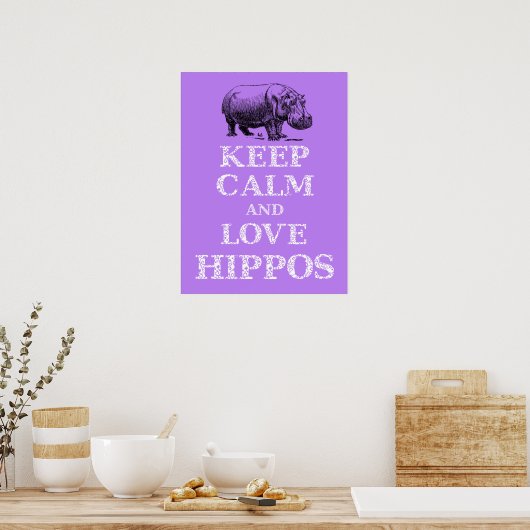 Poster Conception de l'affiche pour hippopotames pour gar (Cuisine)