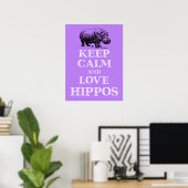 Poster Conception de l'affiche pour hippopotames pour gar (Bureau à domicile)