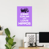Poster Conception de l'affiche pour hippopotames pour gar (Bureau à domicile)