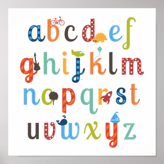Poster Conception de l'alphabet (Devant)