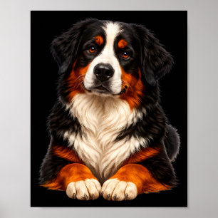 Poster Conception de l'amant de chien mignon bernois de m