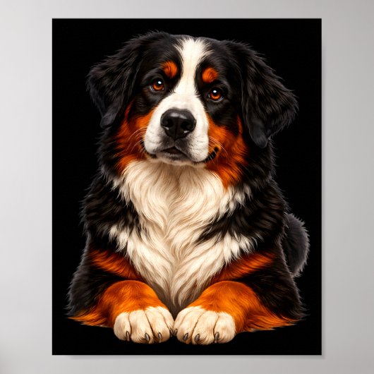 Poster Conception de l'amant de chien mignon bernois de m (Devant)