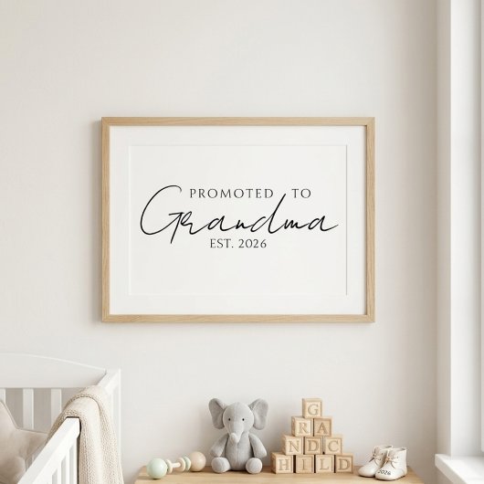 Poster Conception de l'année EST promue grand-mère intemp