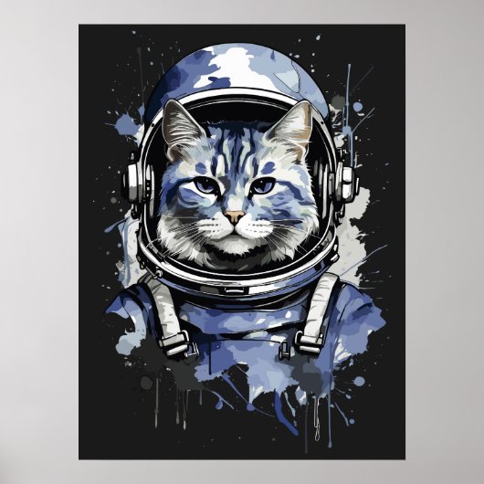 Poster Conception de l'astronaute bleu (Devant)