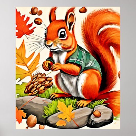 Poster Conception de l'écureuil de forêt (Devant)