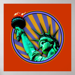 Poster Conception de l'emblème de la Statue de la Liberté