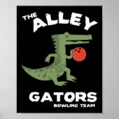 Poster Conception de l'équipe de bowling Alley Gators (Devant)