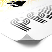 Poster Conception de lettres de motif rétro de patte de f (Coin)