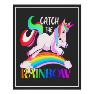 Poster Conception de licorne arc-en-ciel Catch