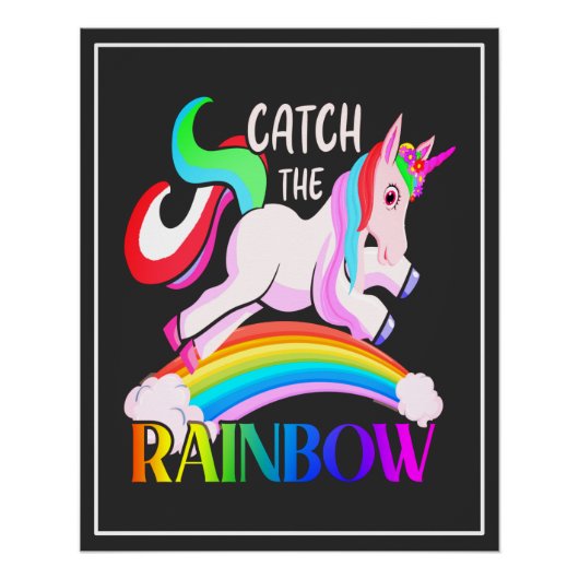 Poster Conception de licorne arc-en-ciel Catch (Devant)
