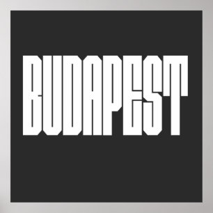 Poster conception de logo de ville de Budapest