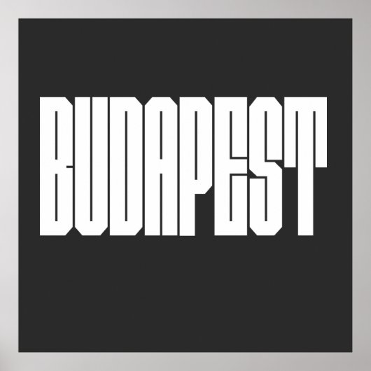 Poster conception de logo de ville de Budapest (Devant)