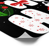Poster Conception de magie d'hiver Rétro Noël d'hiver Vec (Coin)