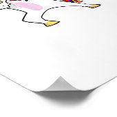 Poster Conception de maillot de Colombie Licorne de footb (Coin)