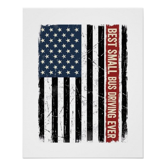 Poster Conception de maillot de drapeau de chauffeur de b (Devant)