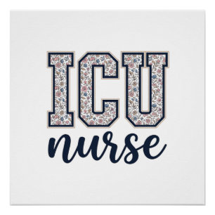 Poster Conception de maillot universitaire floral d'infir