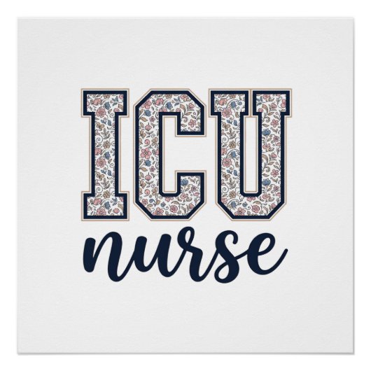 Poster Conception de maillot universitaire floral d'infir (Devant)