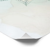 Poster Conception de mandala bleu sarcelle (Coin)