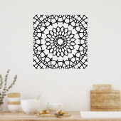 Poster Conception de mandala d'étoile entrelacée en gras (Cuisine)