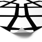 Poster Conception de mandala d'étoile entrelacée en gras (Coin)
