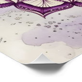 Poster Conception de mandala florale à l'aquarelle rose e (Coin)