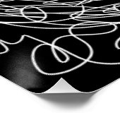 Poster Conception de mandala noir et blanc (Coin)