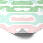 Poster Conception de mandala pastel vert et rose (Coin)