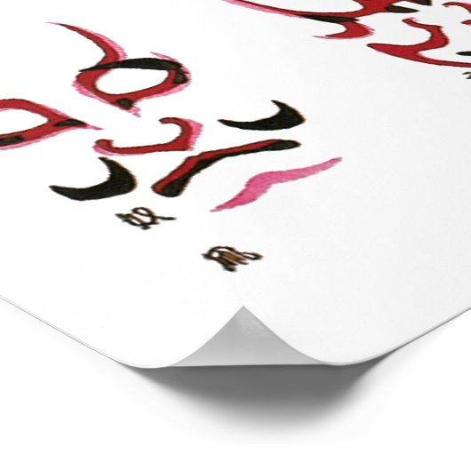 Poster Conception de maquillage Kabuki (Coin)