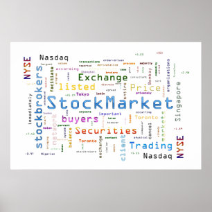 Poster Conception de marché boursier