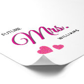 Poster Conception de mariage personnalisée Future Mrs (Coin)