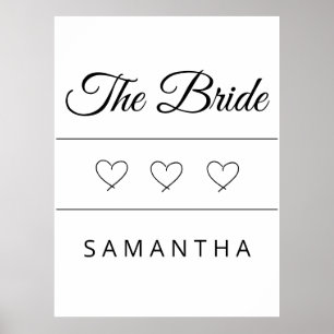 Poster Conception de mariage personnalisée pour la mariée