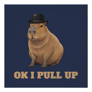 Poster Conception de mème de Capybara tendance et drôle