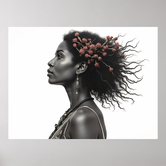 Poster conception de mode de femme d'art africain (Devant)