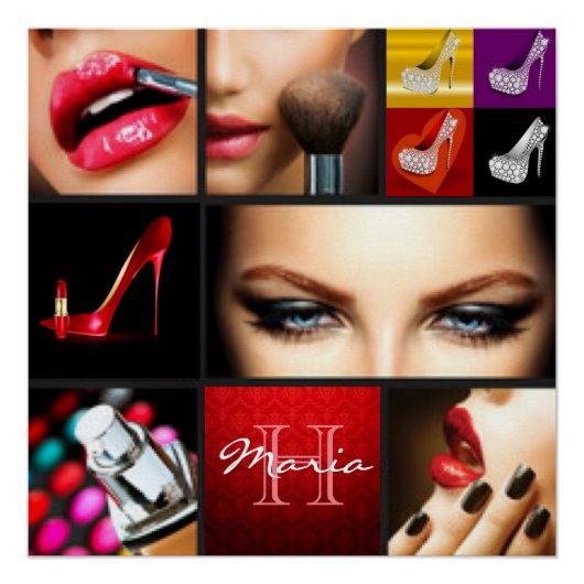 Poster Conception de mode de maquillage en bâton (Devant)