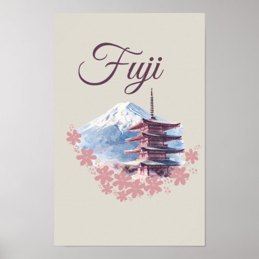 Poster conception de montagne FUJI (Devant)