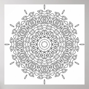 Poster Conception de motif de feuille en couches pour pag