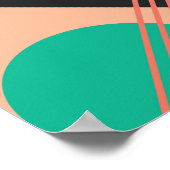 Poster Conception de Motif géométrique rétro (Coin)