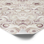 Poster Conception de motif mandala beige et taupe (Coin)