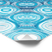 Poster Conception de motif mandala bleu et blanc (Coin)