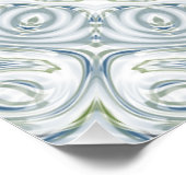 Poster Conception de motif mandala bleu et vert serein (Coin)