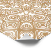 Poster Conception de motif mandala marron chameau (Coin)