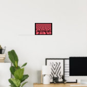 Poster Conception de motif rose profonde - Passion créati (Bureau à domicile)