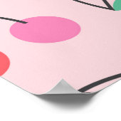Poster Conception de motif sans couture de cerise mignonn (Coin)