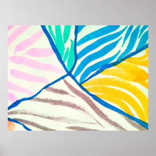 Poster Conception de motif transparent avec des formes gé (Devant)